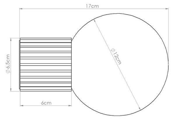 Lampada da parete blu scuro in metallo ø 12 cm Orbital – Sollux