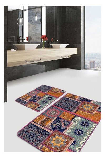 Set di tappetini per il bagno in velluto 2 pz 60x100 cm – Mila Home