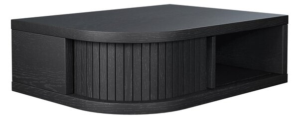Comodino nero con effetto rovere Farsta – Woodman