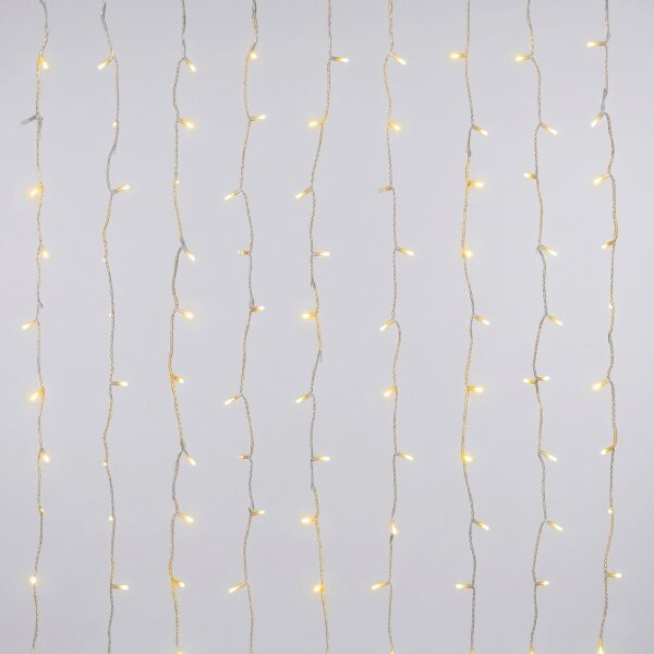 Aigostar - Catena luminosa LED natalizia da esterno 192 LED/8 funzioni 3xAA 4,5x1,2m IP44 bianco caldo