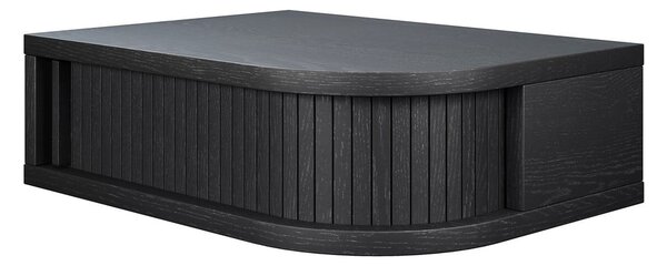 Comodino nero con effetto rovere Farsta – Woodman