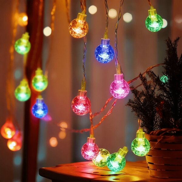 Aigostar - Catena luminosa LED da esterno per Natale 50 LED/8 funzioni 8 m IP44 multicolore