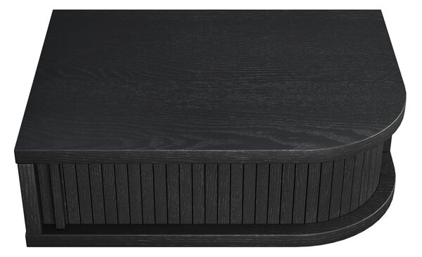 Comodino nero con effetto rovere Farsta – Woodman