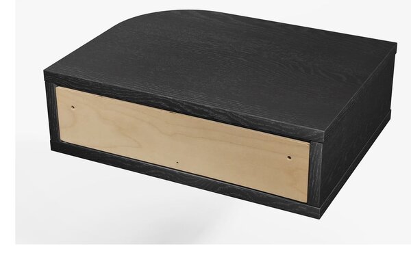 Comodino nero con effetto rovere Farsta – Woodman