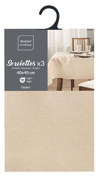 Set di tovaglioli 3 pz 40x40 cm Serafine – douceur d'intérieur