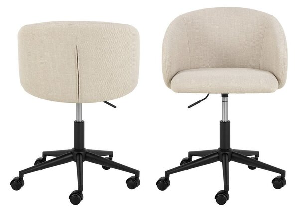Sedia da ufficio beige Eleanor – Actona