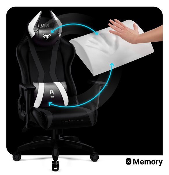 Sedia da gaming Diablo X-Horn 2.0 Normal Size, Nero-Bianco