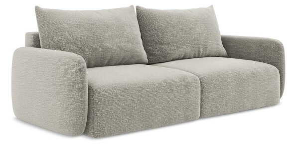 Divano grigio chiaro allungabile/con contenitore 238 cm Kalena – Makamii
