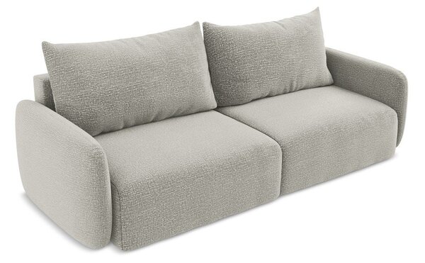 Divano grigio chiaro allungabile/con contenitore 238 cm Kalena – Makamii
