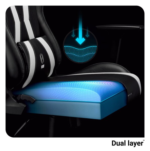 Sedia da gaming Diablo X-Horn 2.0 King Size: Nero-Bianco