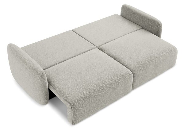 Divano grigio chiaro allungabile/con contenitore 238 cm Kalena – Makamii
