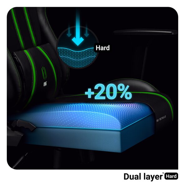 Sedia da gaming Diablo X-One 2.0 Normal Size: Nero-verde