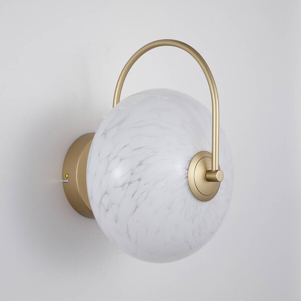 Searchlight Applique da parete a LED Confetti, dimmerabile, Ottone / Oro, Soggiorno / Sala da pranzo, Vetro, Moderno, Applique a LED