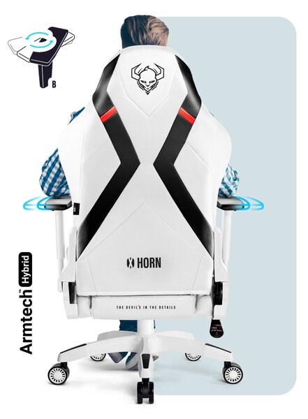 Sedia da gaming Diablo X-Horn 2.0 Normal Size: Bianco Nero