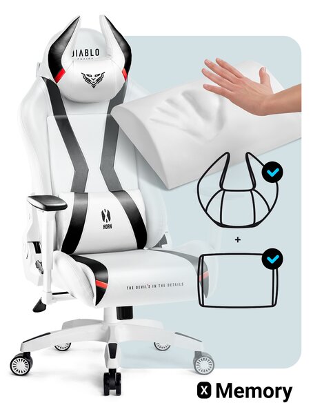 Sedia da gaming Diablo X-Horn 2.0 Normal Size: Bianco Nero