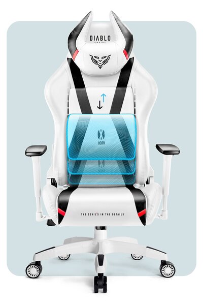 Sedia da gaming Diablo X-Horn 2.0 Normal Size: Bianco Nero