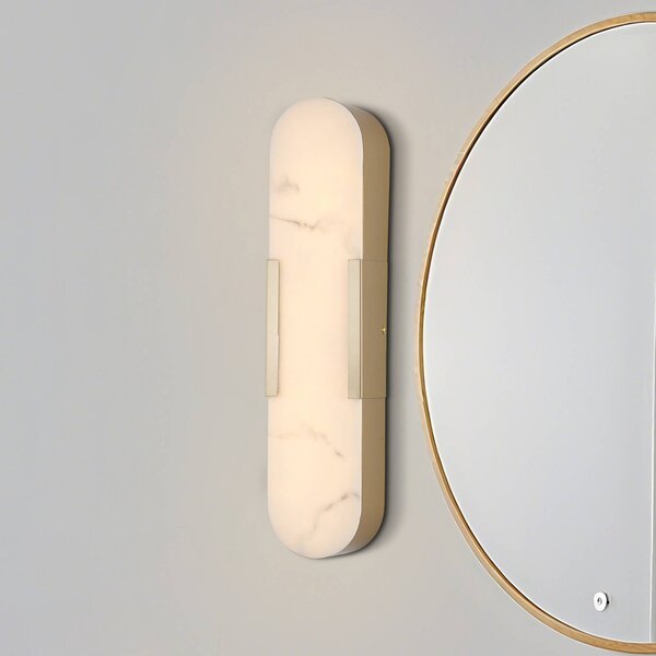 Searchlight Applique da parete Opaline, dimmerabile, Ottone / Oro, Bagno, Metallo, Applique