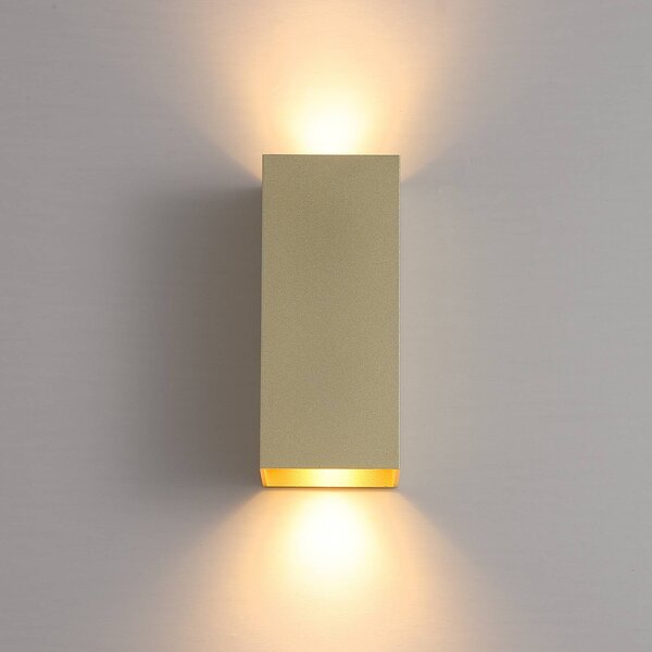 Searchlight Plafoniera soffitto London Square, dimmerabile, Ottone / Oro, Soggiorno / Sala da pranzo, Alluminio, Moderno, Plafoniera