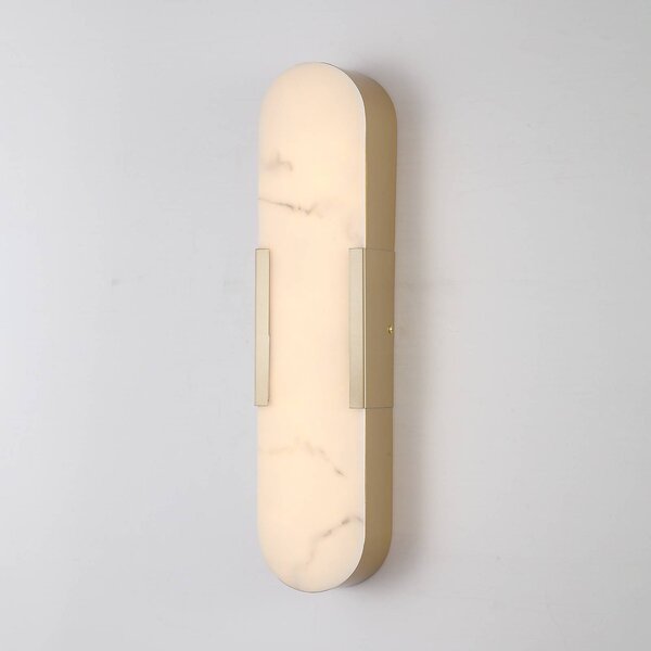 Searchlight Applique da parete Opaline, dimmerabile, Ottone / Oro, Bagno, Metallo, Applique