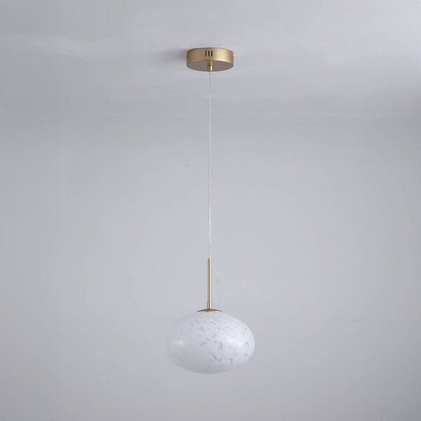 Searchlight Lampada a sospensione in vetro Confetti, dimmerabile, Ottone / Oro, Soggiorno / Sala da pranzo, Vetro, Moderno, Lampada a sospensione