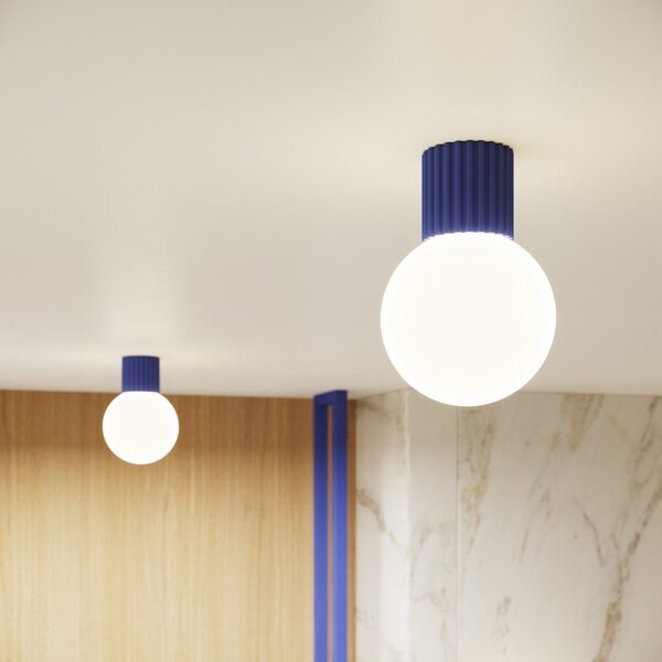 Lampada da parete blu scuro in metallo ø 12 cm Orbital – Sollux