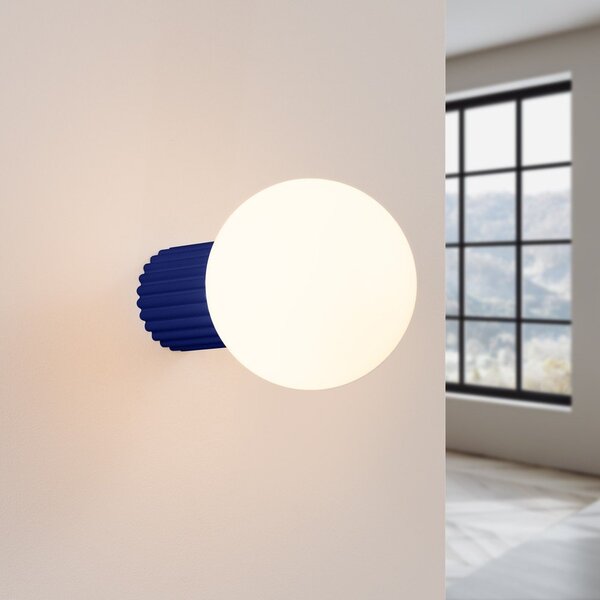 Lampada da parete blu scuro in metallo ø 12 cm Orbital – Sollux