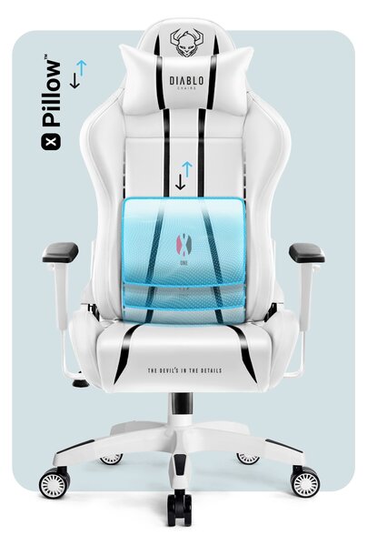 Sedia da gaming Diablo X-One 2.0 King Size: Bianco-Nero