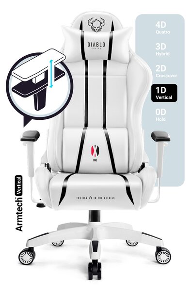Sedia da gaming Diablo X-One 2.0 King Size: Bianco-Nero