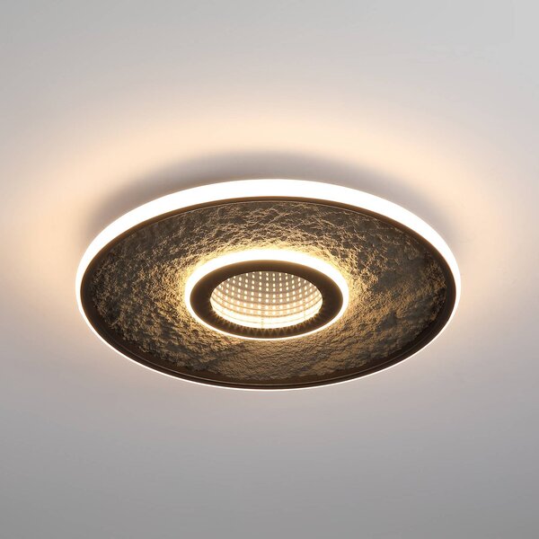 Searchlight Plafoniera a LED Lumadisc, dimmerabile, Nero, Soggiorno / Sala da pranzo, Metallo, Moderno, Plafoniera LED