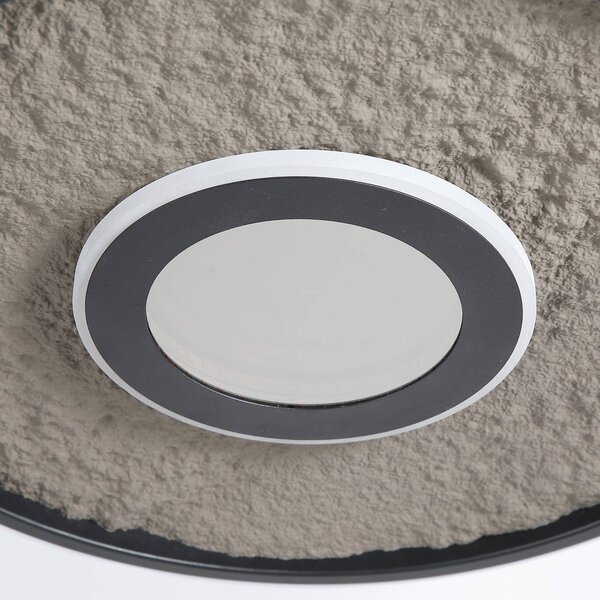 Searchlight Plafoniera a LED Lumadisc, dimmerabile, Nero, Soggiorno / Sala da pranzo, Metallo, Moderno, Plafoniera LED