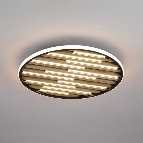 Searchlight Plafoniera a LED Equalise, dimmerabile, Nero, Soggiorno / Sala da pranzo, Metallo, Plafoniera LED