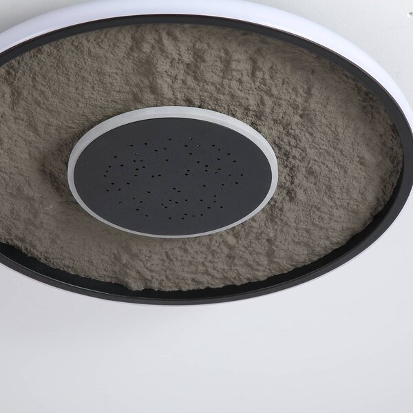 Searchlight Plafoniera a LED Lumadisc, dimmerabile, Nero, Soggiorno / Sala da pranzo, Metallo, Moderno, Plafoniera LED