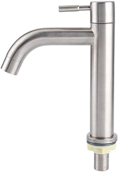Filettatura G1/2 - Acciaio inossidabile spazzolato - Miscelatore per acqua fredda - Miscelatore da cucina a braccio singolo - Miscelatore da cucina - 25,0*19,0*7,0 cm