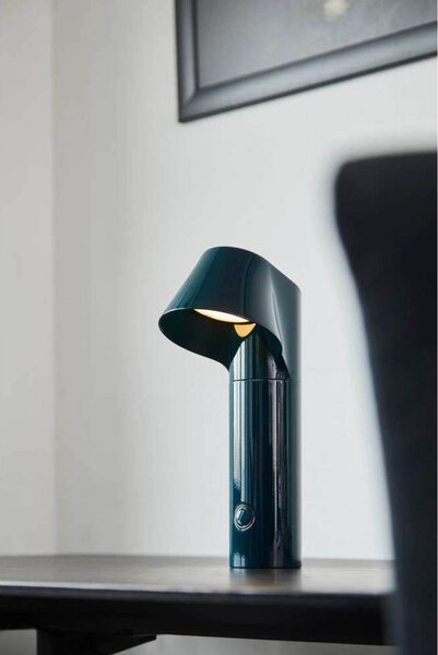 LOOM DESIGN lampada da tavolo LED ricaricabile Willow, verde, alluminio, IP54 dimmerabile, Verde, Alluminio, Moderno