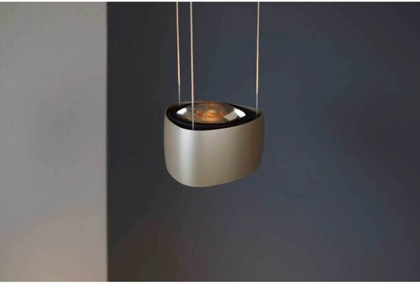 LOOM DESIGN Lampada LED a sospensione Air, grigio, alluminio, 13 cm dimmerabile, Alluminio / Grigio / Zincato, Soggiorno / Sala da pranzo, Alluminio, Moderno