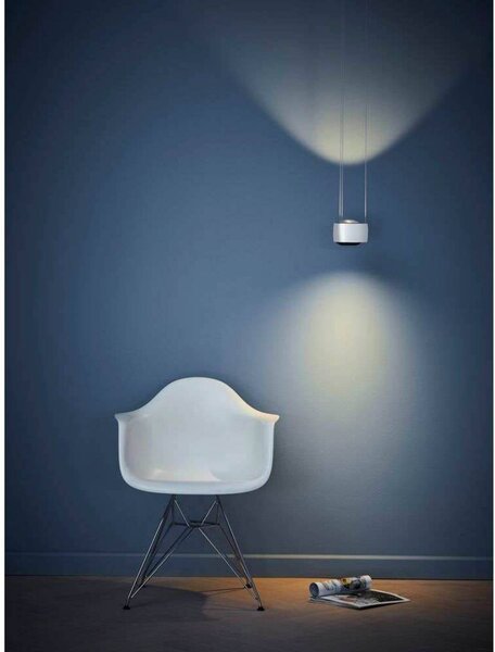 LOOM DESIGN Lampada LED a sospensione Air, bianca, alluminio, 13 cm dimmerabile, Bianco / Opale, Soggiorno / Sala da pranzo, Alluminio, Moderno