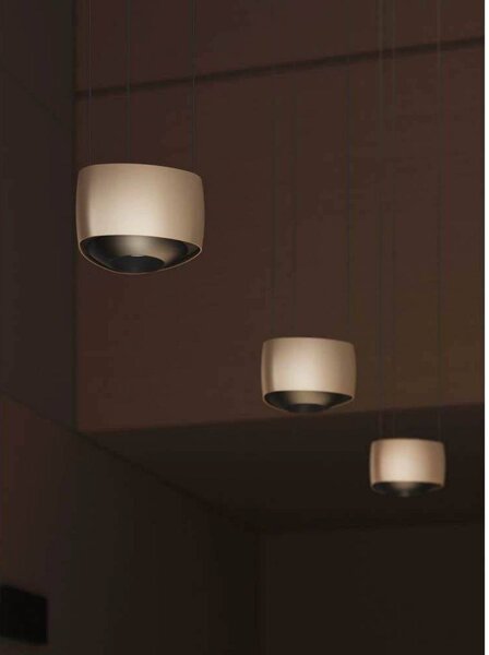 LOOM DESIGN Lampada LED a sospensione Air, grigio, alluminio, 13 cm dimmerabile, Alluminio / Grigio / Zincato, Soggiorno / Sala da pranzo, Alluminio, Moderno