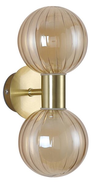 Searchlight Applique da parete Lumisphere, dimmerabile, Ottone / Oro, Bagno, Vetro, Applique