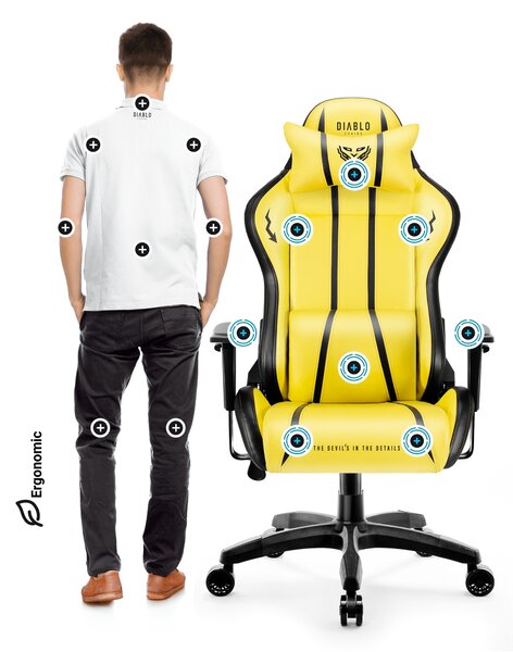 Sedia da gaming Diablo X-One 2.0 Normal Size: Electric Yellow