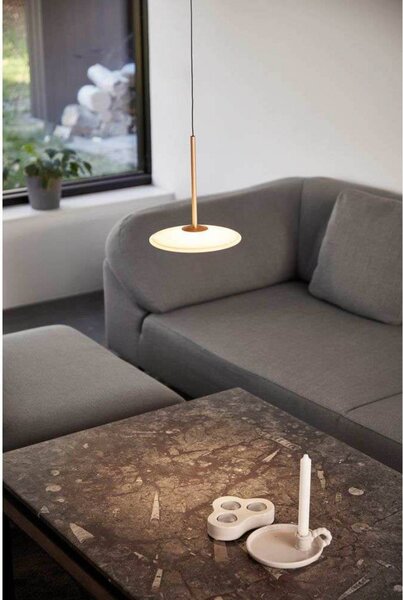 LOOM DESIGN Lampada LED a sospensione Solene, arancione, vetro, Ø 20 cm, dimmerabile, Giallo / Arancione, Soggiorno / Sala da pranzo, Vetro, Moderno