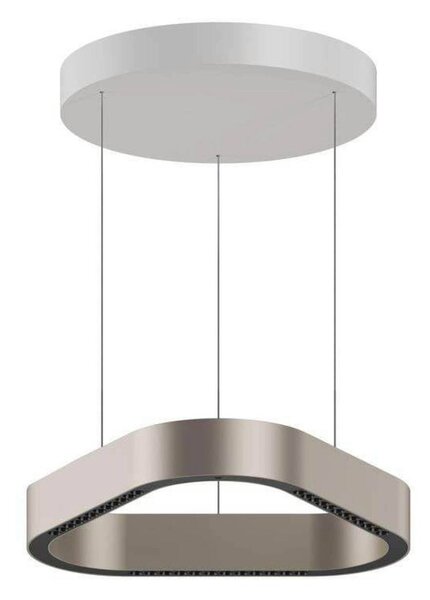 LOOM DESIGN Lampada LED a sospensione Trigon di DESIGN, color crema, alluminio, 40 cm Trigon, dimmerabile, Crema / Ambra, Soggiorno / Sala da pranzo, Alluminio, Moderno