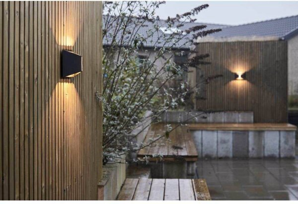 LOOM DESIGN Applique da esterni a LED X, dimmerabile, Nero, Alluminio, Moderno, Applique LED da esterni