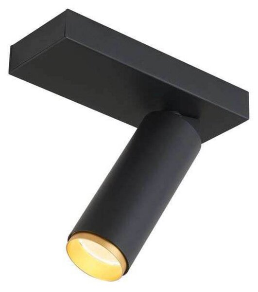 LOOM DESIGN Faretto da soffitto a LED X-Beam, 1 luce, nero dimmerabile, Nero, Soggiorno / Sala da pranzo, Alluminio, Moderno