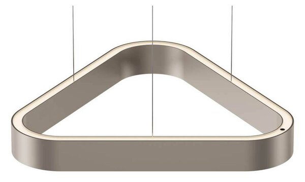 LOOM DESIGN Lampada LED a sospensione Trigon di DESIGN, color crema, alluminio, 40 cm Trigon, dimmerabile, Crema / Ambra, Soggiorno / Sala da pranzo, Alluminio, Moderno