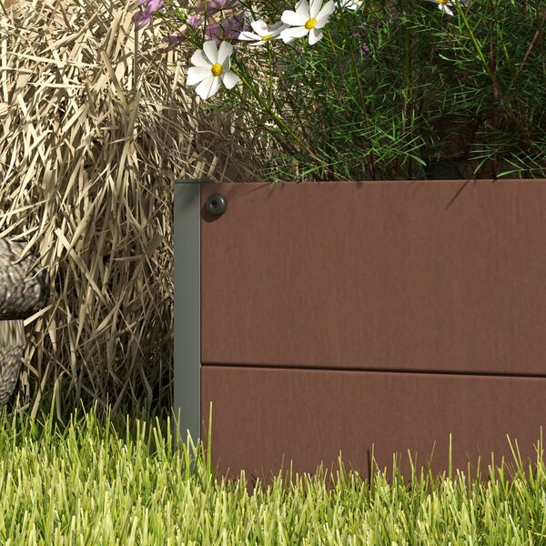 Outsunny Fioriera multiuso rialzata con griglia per piante rampicanti bacino per, legno composito-plastica e alluminio, Nero | Aosom Italy