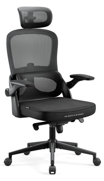 Sedia da ufficio ergonomicaDiablo V-Light: nera