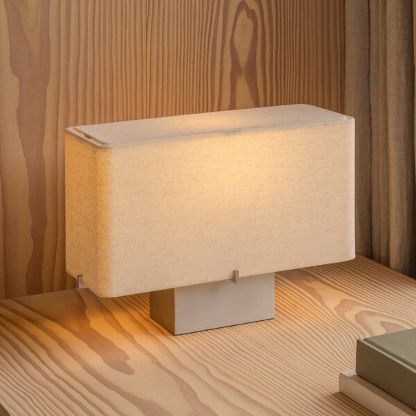 Audo Copenhagen Lampada da tavolo di design Nonna, Crema / Ambra, Soggiorno / Sala da pranzo, Tessuto / Stoffa / Seta, Design, Lampada da tavolo