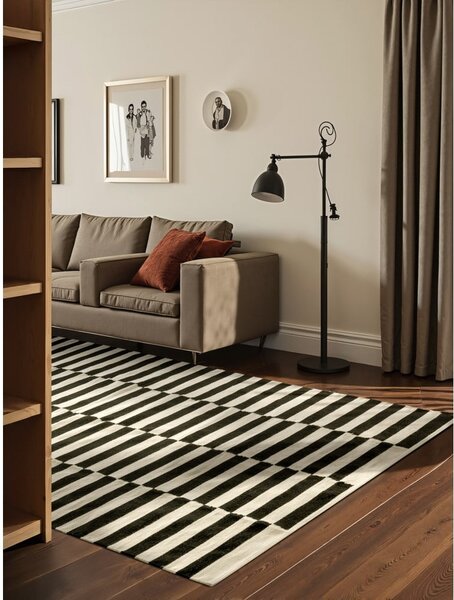 Tappeto bianco e nero in lana reversibile/tessuto a mano 200x300 cm Donna – Hanse Home