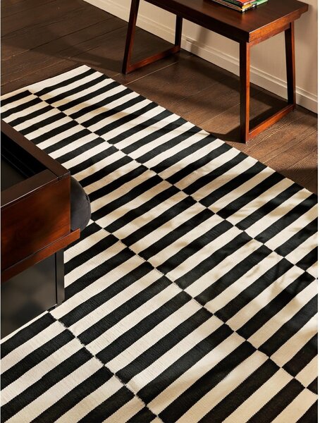 Tappeto bianco e nero in lana reversibile/tessuto a mano 200x300 cm Donna – Hanse Home