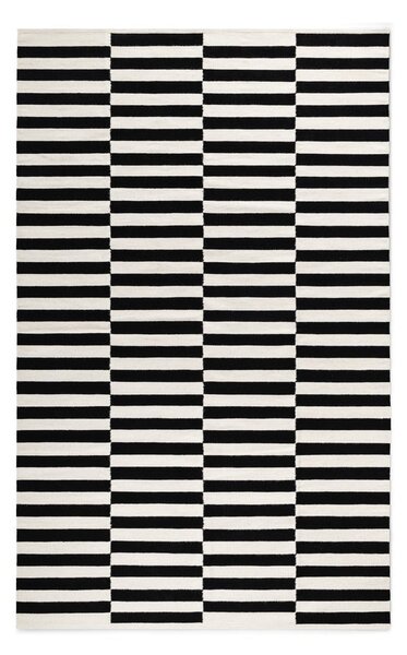 Tappeto bianco e nero in lana reversibile/tessuto a mano 200x300 cm Donna – Hanse Home